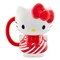 Sanrio Hello Kitty Candy Cane Dress 3D Sculpted Ceramic Mug | Holds 20 Ounces